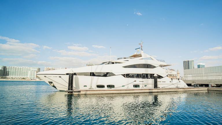 The Lucien motor yacht is perfect for luxury yacht rentals and large groups in Dubai.