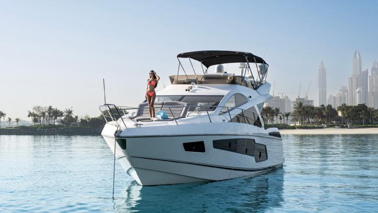 The Outlaw yacht combines luxury and comfort, a top choice for Dubai yacht rental experiences.