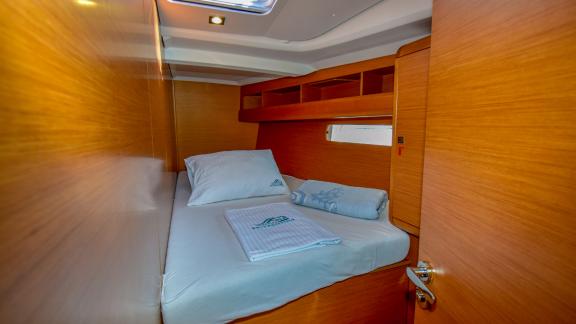 Cabin on a yacht in a minimalist design