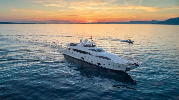 Luxurious motor yacht Acceptus in Croatia, perfect for unforgettable charter experiences.