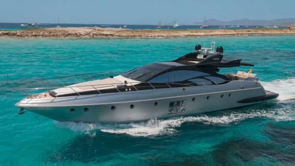 The Jungle motor yacht cruises off Ibiza and is ideal for luxury yacht charter and premium sea experiences.