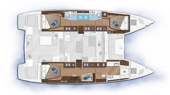 Layout of the catamaran Alchera