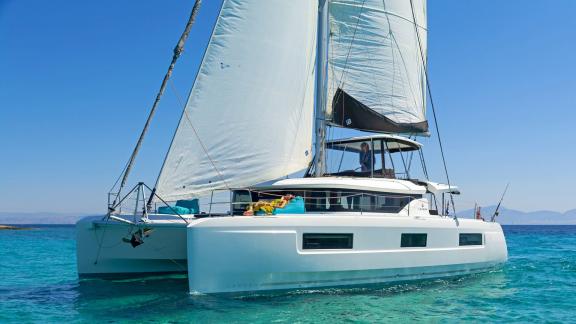 Gliding through the Aegean, My Star catches the wind with grace and elegance.