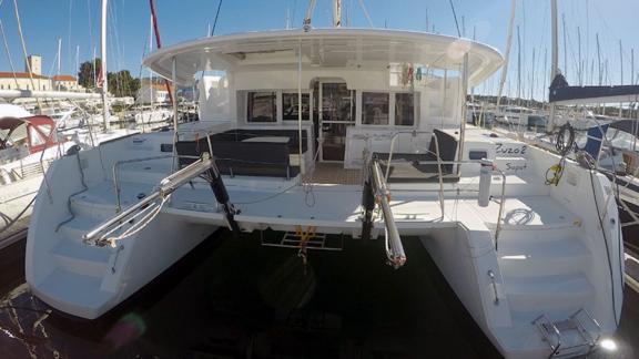 The Zuzo 2 is securely docked in the harbor, ready for the next sailing adventure.