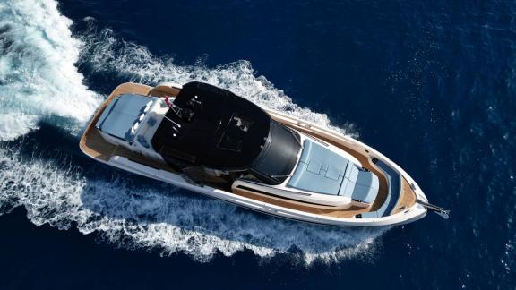 Among Saint Tropez yacht charter options Pegase motor yacht shows fast cruising and spacious deck.