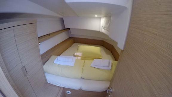 Comfortable cabin of Sportski Vuk 44 in Croatia, perfect for a sea holiday.