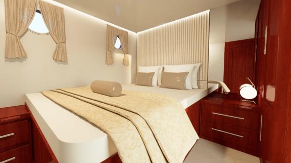 Die stilvollen Kabinen der Phoenix Bronze sind perfekt für Yachtcharter ab Split in Kroatien geeignet.