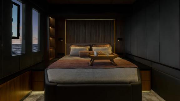 Amber One cabin offers a peaceful sleep space with ocean view near Kastela.