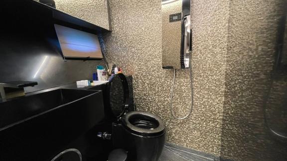 Master cabin toilet of the luxury motor yacht Fundamental