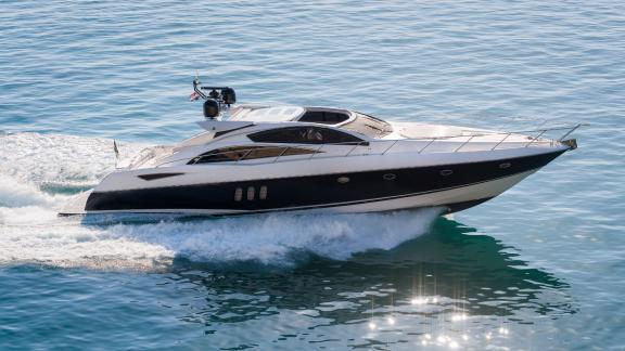 The Glorious motor yacht is pictured cruising swiftly in the waters of Croatia.