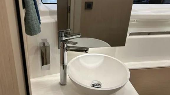 An Italy, Naples motor yacht charter offers stylish and contemporary bathrooms for your relaxation.