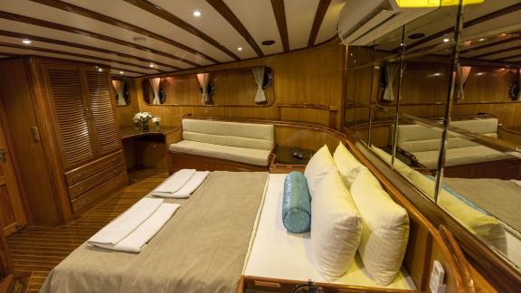 Cabin of the Gulet Kayhan 5 offers relaxation and luxury.