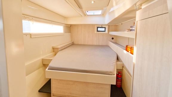 Comfortable sleeping cabin on Leopard 48 Monaco, perfect for restful nights at sea near Bodrum