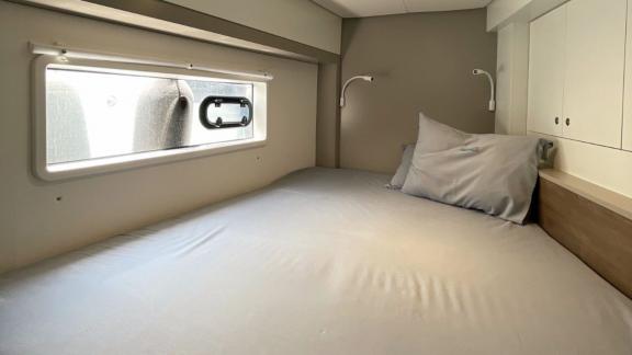 Comfortable sleeping cabin in Bali 4.2 Catamaran Bella II, perfect for restful nights on the water.