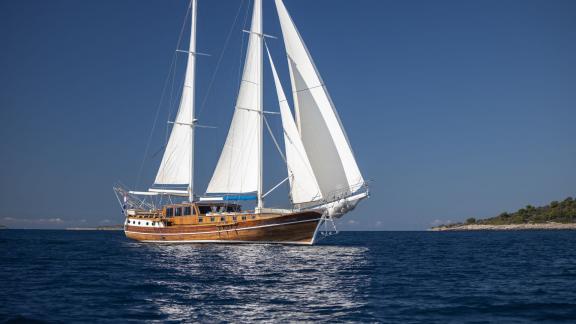 Enjoy a relaxing sail on an elegant Gulet in the pristine waters of Croatia.