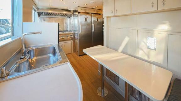 Gulet Arktos features a fully equipped, spacious, and modern kitchen.