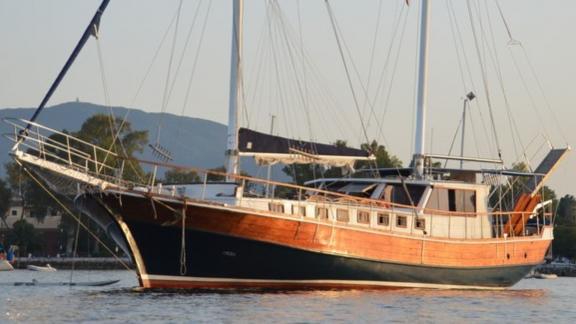 Gulet Aurora sailing on the open sea.