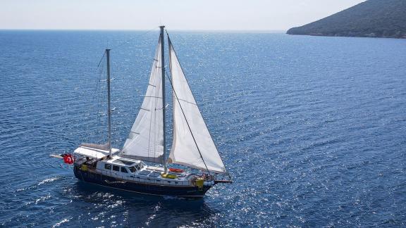 Sail on the Gulet Giulietta in the clear waters of the Aegean.