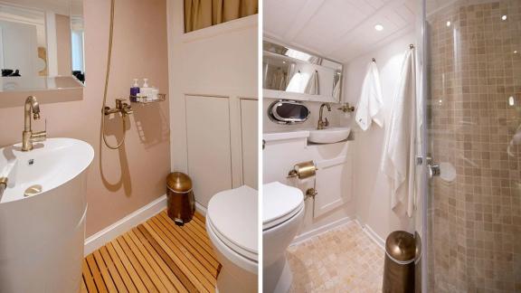 Liberte 11 guletinin banyosunda modern duş alanı ve şık lavabo detayları konforlu şekilde görülüyor.