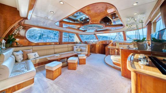 The luxurious interior of the Gulet Lotus in Croatia