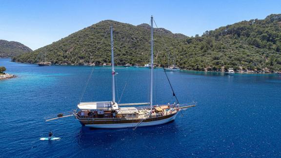 Enjoy the serene waters of Göcek aboard the luxurious Gulet Nefess.