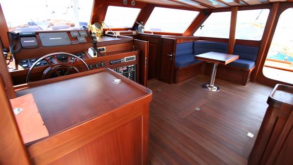 Stylish and comfortable interior of our Gulet, perfect for social evenings at sea.