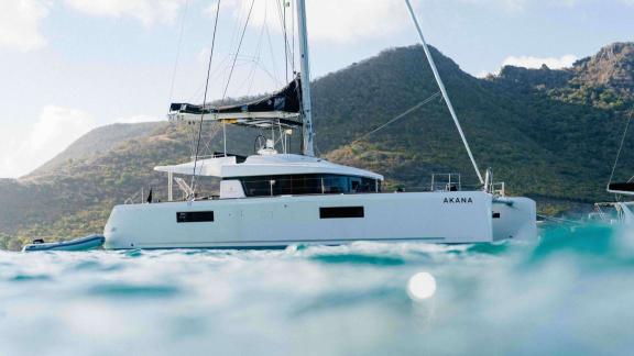 Akana Catamaran Anchored Near Trogir in Clear Water