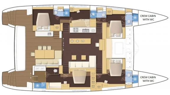 Grace Lagoon 620 catamaran layout offers smart design and spacious interiors.