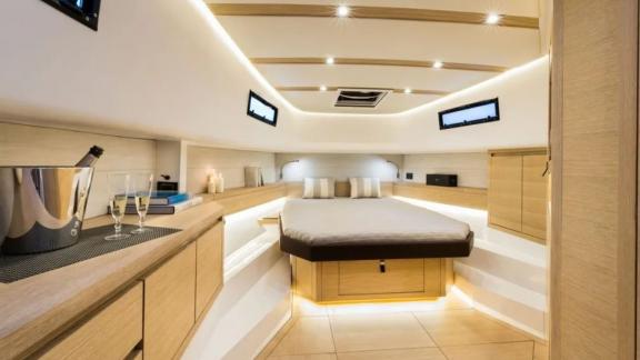 Ideal for luxury yacht rental in Naples, That's Amore offers spacious and modern cabins for a comfortable stay.