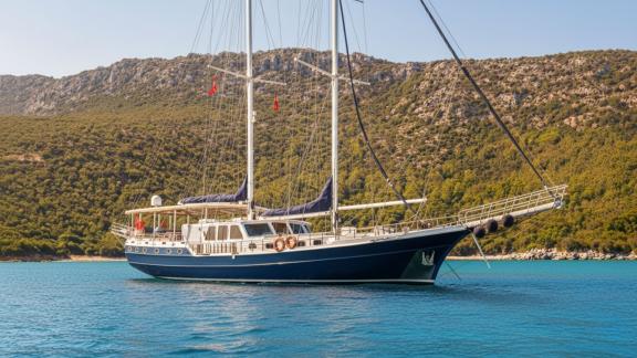The Blue Sea Gulet bietet exklusive Yachtcharter in den ruhigen Buchten von Marmaris.