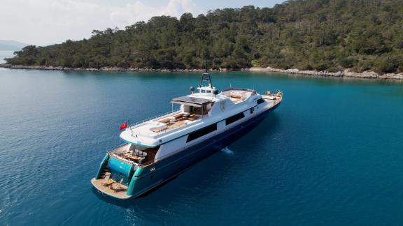 Wochencharter in Bodrum mit Akonost zeigt ruhige Buchten und entspannte Fahrt.
