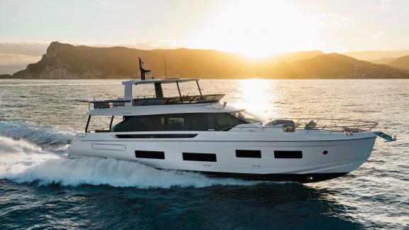 In Sibenik motor yacht charter option Balance cruising at sunset with speed and luxury comfort offering unique sea exper