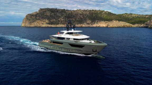 Among Mallorca yacht charter options Moka shows smooth cruising and sea experience.