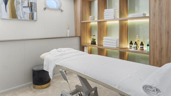 Spa area on the Premier motor yacht in Split, offering wellness treatments, massage sessions and personal care services.