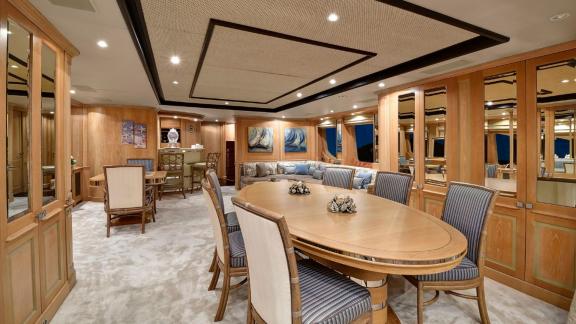 Benetti 120 Quest R offers comfortable living spaces and private yacht charter in Marmaris.