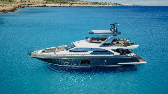 Sea Ya is anchored in the bays of Athens, offering a stunning setting for a luxury yacht charter holiday.
