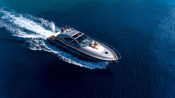 Silver Arrow cruises along the coast of Split, ideal for day yacht charters and private sea excursions.