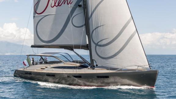 Sailing yacht Gigreca off the coast of Athens