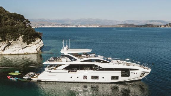 Charter the Volante, a luxury yacht with 4 cabins for 8 people.