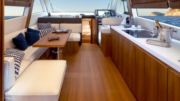 Solaris 48 Valmarin offers comfortable living spaces and private yacht charter experiences in Nice.