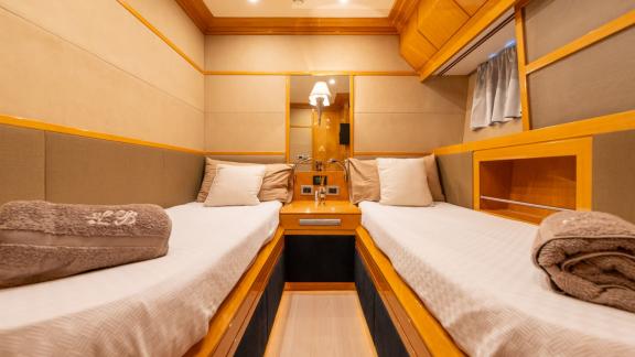 Luxury yacht charter in Italy with a stylish and cozy cabin on Lady B.