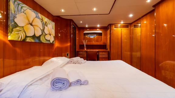 Olbia yacht charter offers a comfortable and elegant stay aboard the Shangra motor yacht.