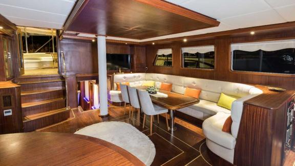 Saloon area of the luxury gulet Vista Mare