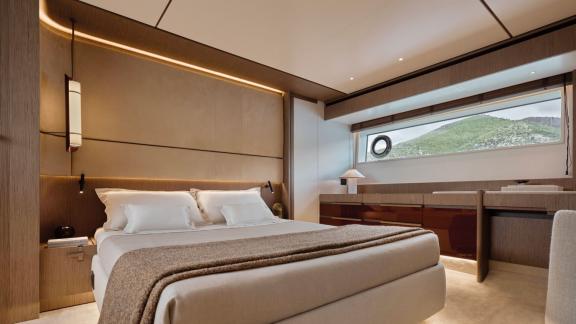 In Sibenik motor yacht charter option Balance cabin with large bed and modern interior offering comfortable stay visible
