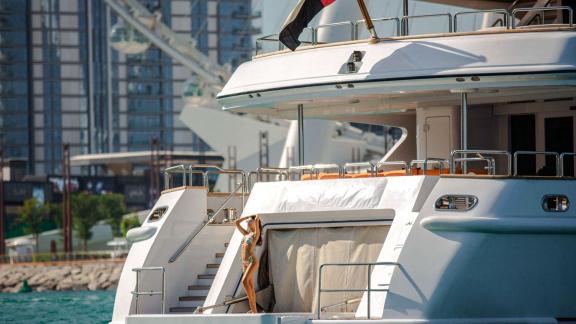 Elevate your Dubai yacht rental experience with Code 8, enjoying unmatched comfort and elegance.