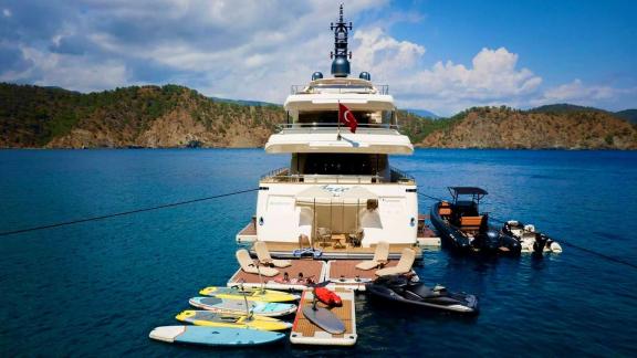 Crn 128 Ariela offers paddleboards, jet skis and tenders for a luxury yacht rental in Göcek.