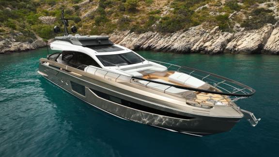 Myne yacht Azimut S8 model anchored near Split