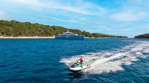 Enjoy jet-skiing and luxury aboard Ohane off Croatia's coast