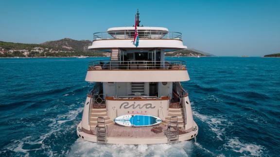 Enjoy the ride on the luxurious Motor Yacht Riva with top-notch amenities.