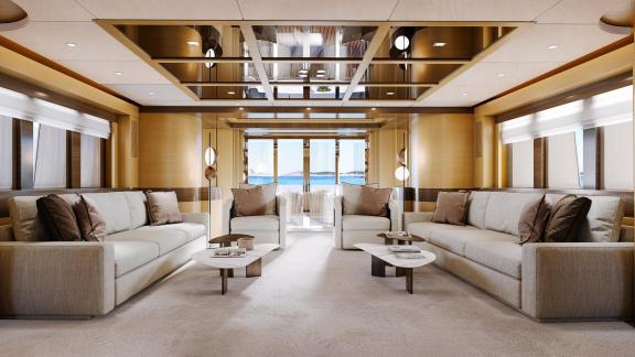 Der Salon der Silent World bietet bei Split Kroatien viel Platz und Meeresblick.